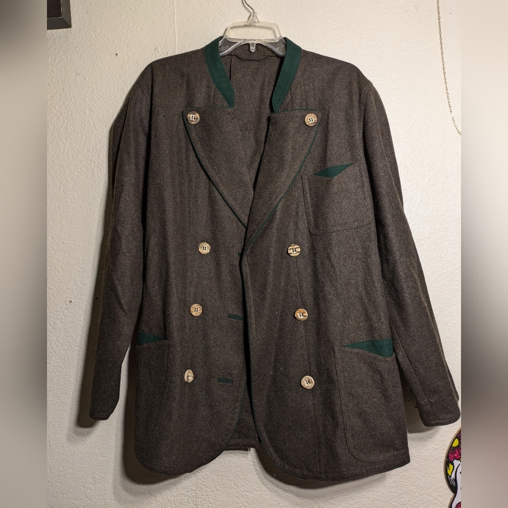 Zeiler Men's Gray Double-Breasted Jacket Size 42 - Picture 2 of 12